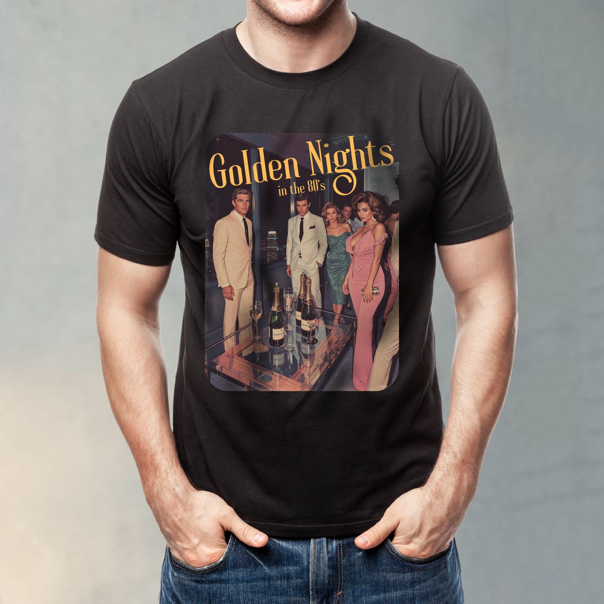 Golden Nights in the 80s Retro Shirt