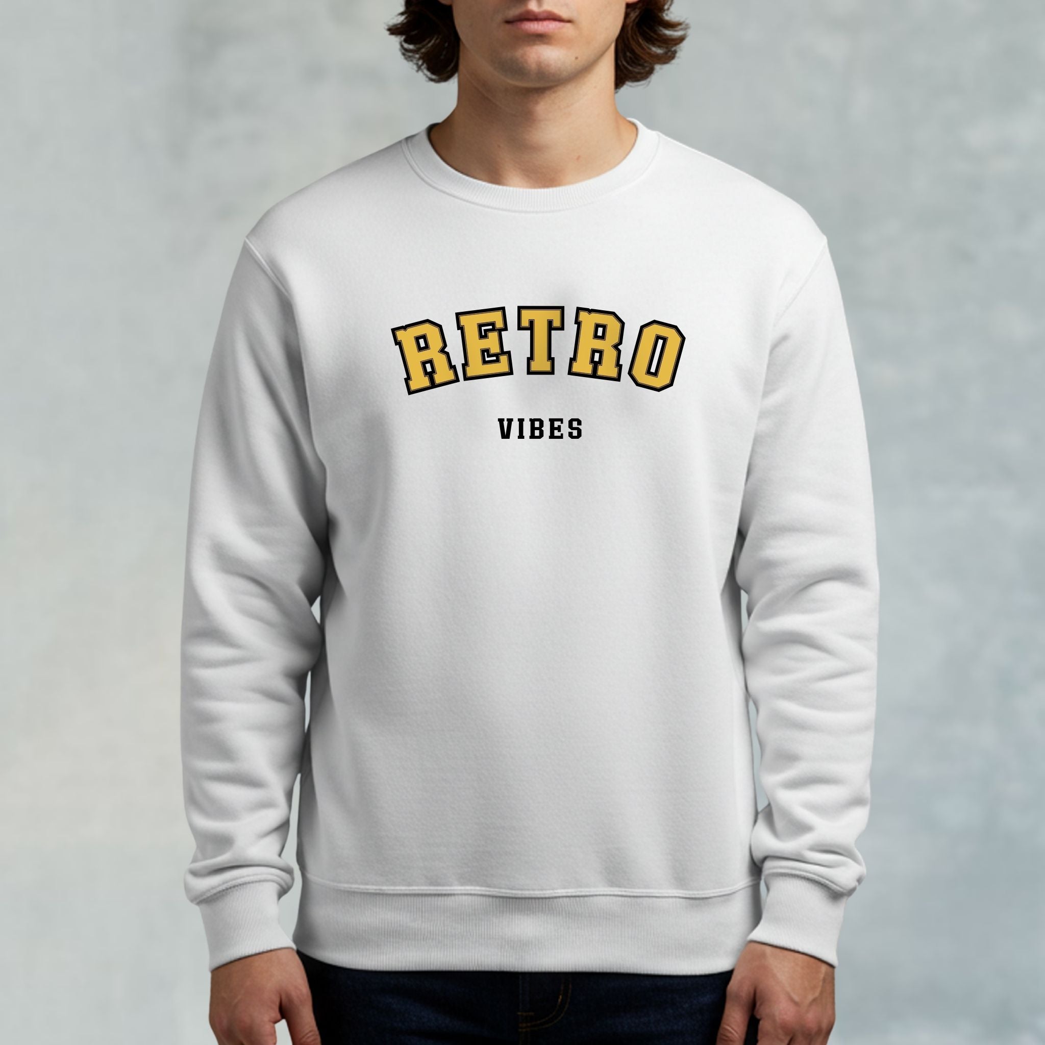Retro Vibes College Sweater