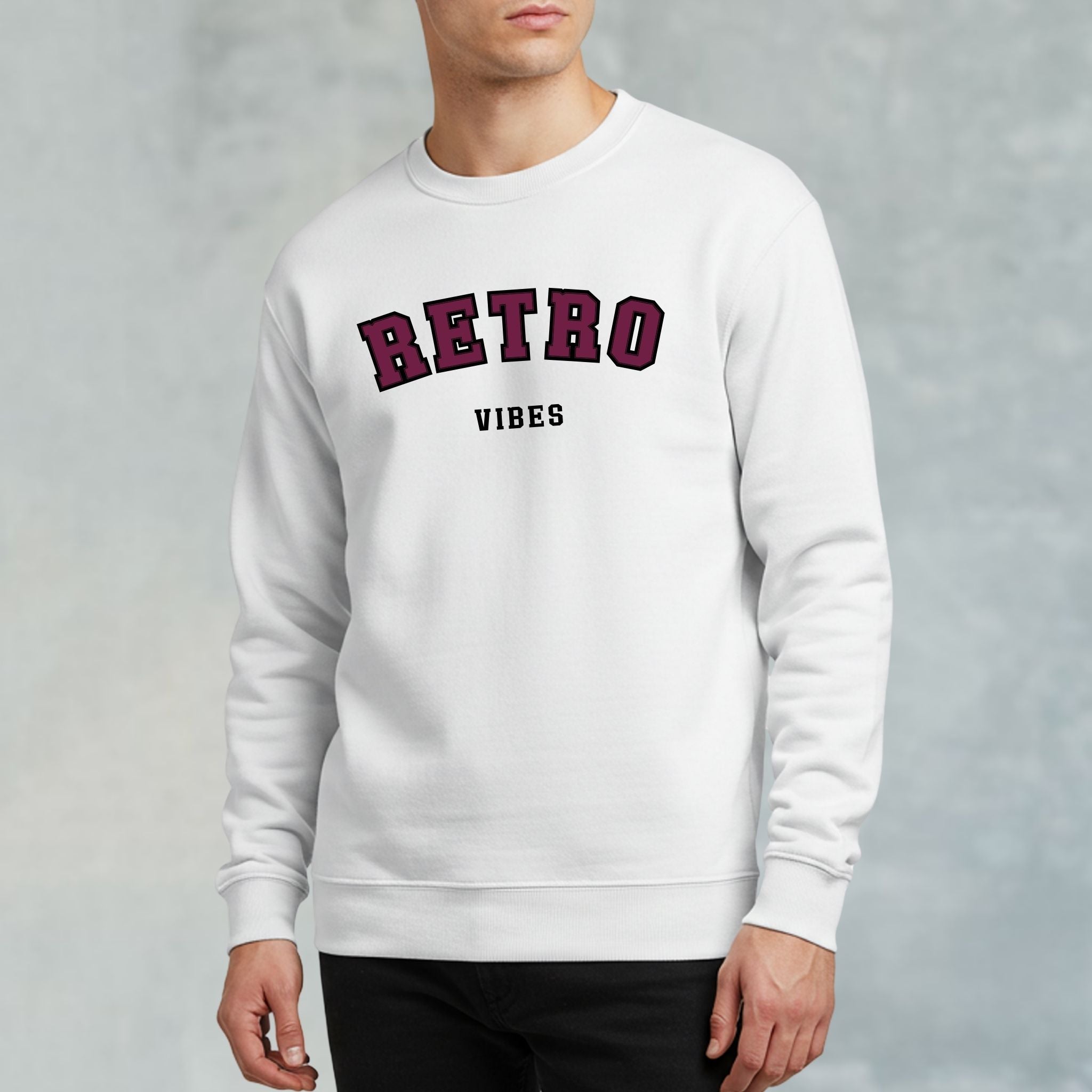 Retro Vibes College Sweater
