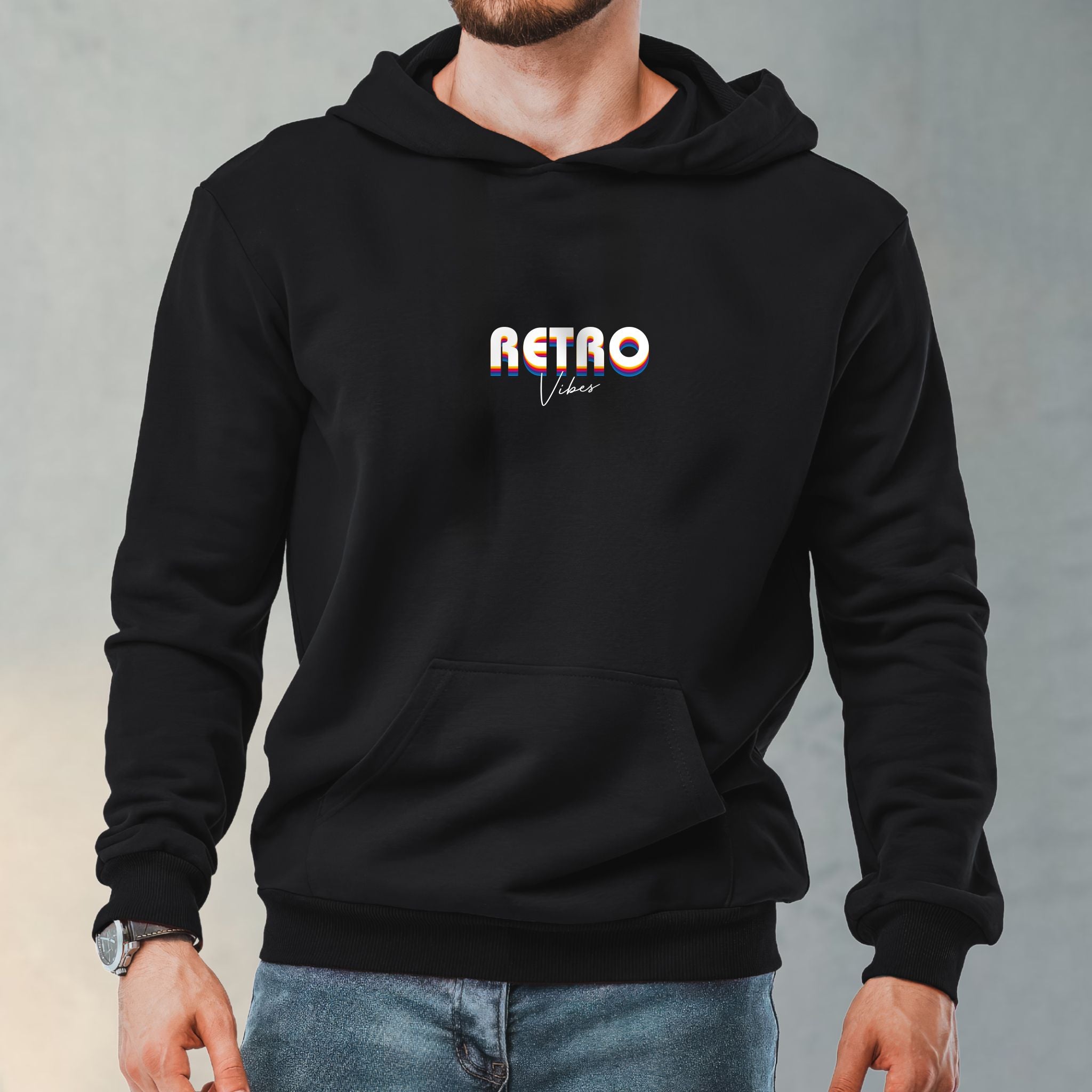 Retro Vibes Premium Hoodie
