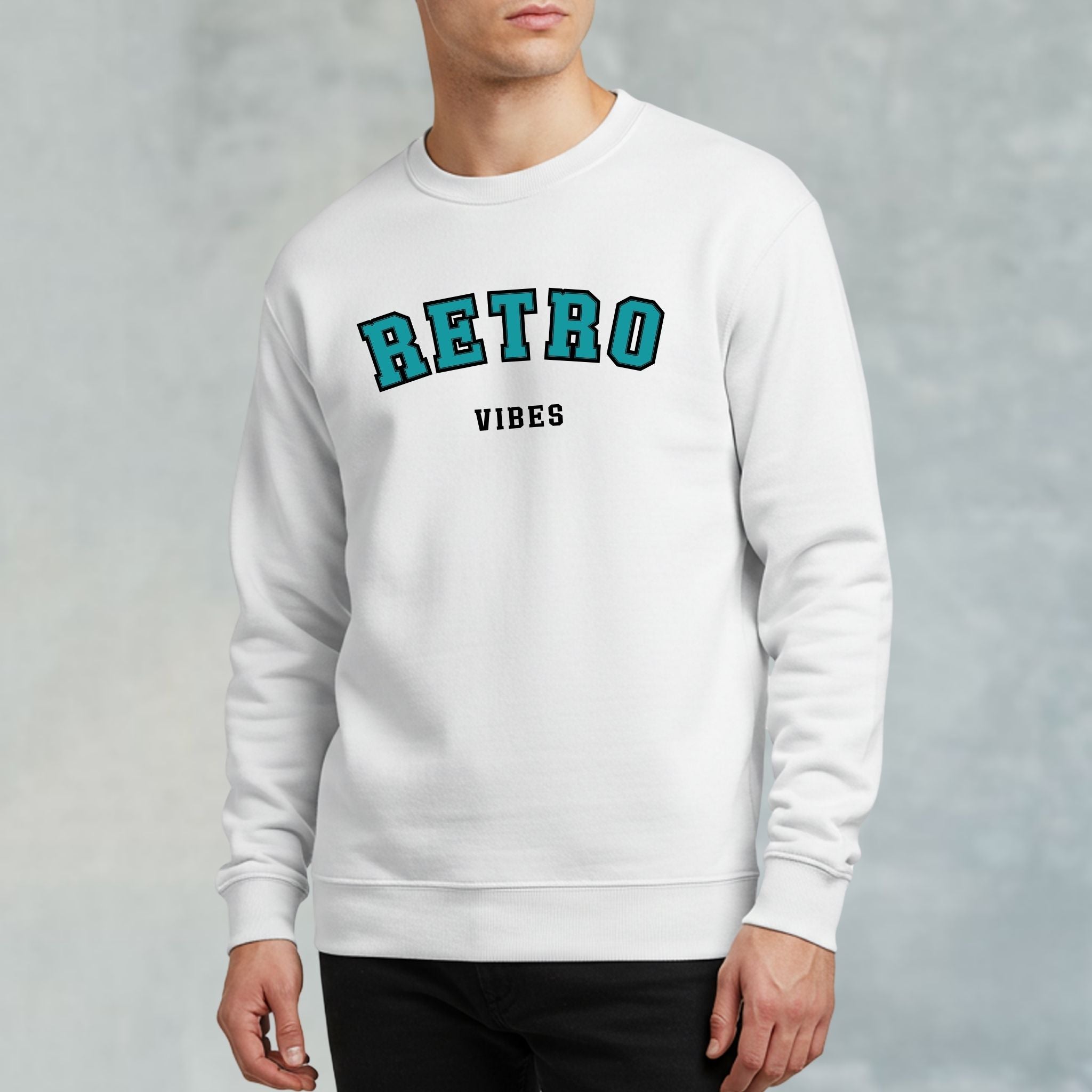 Retro Vibes College Sweater