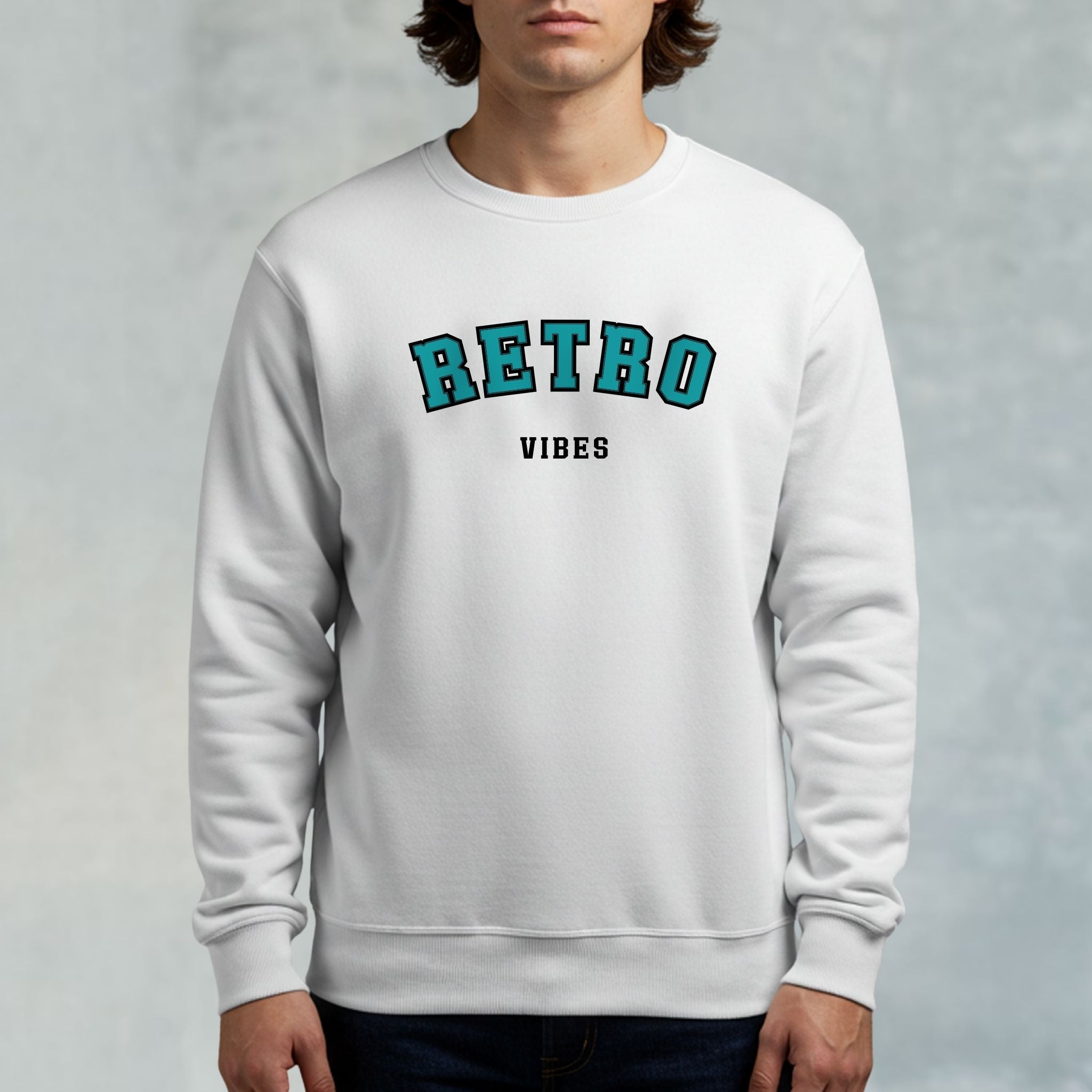 Retro Vibes College Sweater